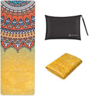 Travel Yoga Mat, Non Slip Exercise Suede Mat with Carry Bag, All-Purpose Fitness Mat with High Density Anti-Tear Surface for Women, Ideal for Pilates Workout (72'' x 24'' x 1.5mm Thick) by TinyTreasures Baby Boutique