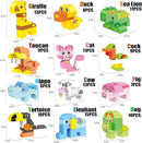 Animals Building Blocks Set, 122 Pieces Animal Building Toy Kit with Storage Box for Kids Ages 3 4 5 6 Years, Creative STEM Educational Preschool Toys for Toddlers Boys Girls Christmas Birthday Gift by TinyTreasures Baby Boutique