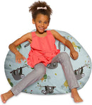 Posh Creations Bean Bag Chair for Kids, Teens, and Adults Includes Removable and Machine Washable Cover, Canvas Sloth and Trees, 38in - Large by TinyTreasures Baby Boutique