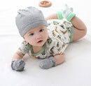 Newborn Baby Boy Girl Caps Mittens Socks Set Cotton Baby Essentials Accessories (Hats+Gloves+Socks) by TinyTreasures Baby Boutique
