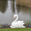 White Swan Figurine - Home Decor Exquisite Sculpture Resin，Artistic White Goose Statue Craft for Elegant Outdoor Garden and Yard Decoration, 7.48 Inches by GreenHaven Gardens