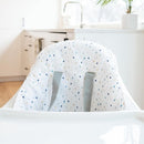 Regalo High Chair with Jelly Bean Seat Pad for Babies and Toddlers, Award Winning Brand, Removable Oversized Tray with Cup Holder, Five Point Harness, White by TinyTreasures Baby Boutique