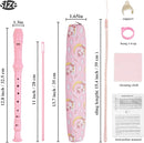 Recorder Instrument for Beginner Adults,8-Hole Soprano Descant Recorder Music Flute with Cleaning Rod & Case Bag For Home Entertainment(2-Pink Unicorn2) by TinyTreasures Baby Boutique