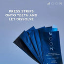 MOON Dissolving Teeth Whitening Strips - Vegan, Easy-to-Use, No Rinse White Strips - Hydrogen Peroxide and Essential Oils Infused Gentle Teeth Whitening Kit - Travel Essentials for Oral Care (56 Ct) by CozyNest Decor