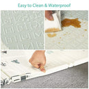 FLAGAV Baby Play Mat, 79x71inch Extra Large Folding Baby Crawling Mat, Waterproof Reversible Playmat Foam Non Toxic Anti-Slip Portable Kids Play Mat for Infant, Toddler by TinyTreasures Baby Boutique
