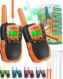 Vvinca Kids Walkie Talkies Rechargeable Toys Gifts for Ages 3 4 5-7 8-12 Year Old Boy Girl Halloween with Flashlight 22 Channel 2 Way Radio, 3 KM Long Range Walkie Talkie for Adventure Game Camping by TinyTreasures Baby Boutique