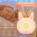 QANYI Bunny Night Light for Kids - Soft Plush Toy with Bunny Alarm Clock, Sleep Light for Bedroom, Gifting, Christmas, New Year by TinyTreasures Baby Boutique