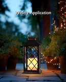 Homemory Solar Lanterns Outdoor Waterproof Hanging with Flickering Flameless Candles, 2 Pack 13'' Garden Outdoor Lantern Decorative for Patio Front Porch Backyard Balcony Cabin Outside(Antique Copper) by CozyNest Decor