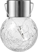 32 Pack Hanging Solar Lights Outdoor Decorative, Waterproof Solar Globe Lantern with Handle and Clip, Solar Powered Cracked Glass Ball Lights for Garden Yard Patio, Fence Tree Umbrella, Holiday Décor by GreenHaven Gardens