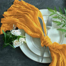 Sioloc Yellow Cheesecloth Table Runner Fall Autumn Decor for Home 10ft Table Cloth for Wedding Birthday Party Halloween Thanksgiving Decorations by CozyNest Decor