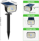 Solar Spot Lights Outdoor Motion Sensor with 3 Modes, [ 8 Pack/56 LED ] Solar Spotlights Outdoor Waterproof 2-in-1 Auto On/Off Solar Landscape Lighting for Outside Yard Wall Garden Pathway, Warm White by GreenHaven Gardens