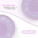 Buffbee Sound Machine & Alarm Clock 2-in-1, 0-100% Clock Face Brightness, Bottom Colored Light, Sleep Timer, Precise 30-Level Volume White Noise Machine, Digital Alarm Clocks for Bedrooms - Purple by TinyTreasures Baby Boutique