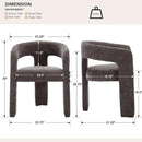 Charcoal Grey Chenille Dining Chairs Set of 6, Modern Barrel Dining Room Chairs Upholstered Accent Chair with Arms and Round Back for Living Room Kitchen Armchair No Assembly Needed by CozyNest Decor