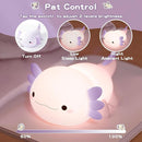 Axolotl Night Light for Kids,Cute Purple Axolotl Lamp,LED Squishy Nursery Nightlight, Food Grade Soft Silicone Novelty Animal Bedside Lamp,Adorable Room Decor, Axolotl Gitfs for Mother Girls Baby by TinyTreasures Baby Boutique