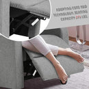 BestMassage | Recliner Chair | with 2 Point Massage Function | Textile Grey | with Lumbar Support, Adjustable Push Back, Footrest & Padded Seat | Easy Assembly | for Living Room, Home Theatre by CozyNest Decor