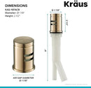 KRAUS Dishwasher Air Gap in Spot Free Antique Champagne Bronze, KAG-1SFACB by CozyNest Decor