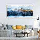 Framed Canvas Wall Art Indigo Abstract Mountain Pictures Wall Decor Blue Grey Orange Mountain Peaks Canvas Painting Prints Modern Abstract Artwork for Living Room Bedroom Decoration 29" X 58" by CozyNest Decor