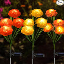 Solar Flowers Outdoor Waterproof, Solar Carnation Stake Lights Outside with 12 Real Looking Flowers for Yard Decorations Outdoor, Front Yard, Garden, Flower Bed, Lawn, Patio Decor (3 Pack) by GreenHaven Gardens