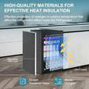 128 Cans Beverage Refrigerator Cooler, 3.2 Cu.Ft Mini Drink Fridge Glass Door for Drink Beer Soda Wine, Small Beer Fridge with 4 Removable Shelves for Kitchen Bedroom, Office Bar Gaming Room, Black by CozyNest Decor