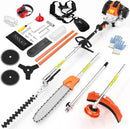 52cc 6 in 1 2-Stroke Gas String Trimmer with Gas Hedge Trimmer,Brush Cutter Gas Powered,Gas Weed Eater for Weeds and Grass by GreenHaven Gardens
