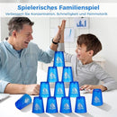 yeesport 24 Pcs Sport Stacking Cups, Sport Training Game for Challenge Competition, Plastic Stacking Cups, Classic Family Game for Kids and Adults, Blue+Green by TinyTreasures Baby Boutique