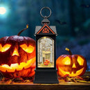 Halloween Snow Globe Lantern with 6 Hour Timer,Halloween Decorations Indoor for Home,Halloween Decor,USB or Battery Powered for Halloween Lanterns,Halloween Spooky Town by CozyNest Decor