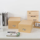 Soul & Lane Kraft Decorative Cardboard Storage Boxes with Lids, Set of 2 Stacking Keepsake Photo and Memory Boxes for Home & Office, Elegant Paperboard Organizers with Label Holders and Drawer Pulls by TinyTreasures Baby Boutique