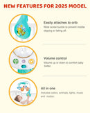 KiddoLab Baby Crib Mobile with Relaxing Music. Includes Ceiling Light Projector with Stars, Animals. Musical Crib Mobile with Timer. Nursery Toys for Babies Ages 0 and Older (New 2025 Model) by TinyTreasures Baby Boutique