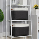 DULLEMELO Storage Bins Large-16"x12"x12" With Leather Handles for Organizing,Decorative Collapsible Storage Baskets for Shelves Closet Home Office (White&Black) by TinyTreasures Baby Boutique