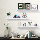 AZSKY White Kids Bookshelf Floating Shelves Wall Mounted 24 Inches Long Nursery Wooden Book Shelves for Toys Storage Picture Ledge Shelf for Living Room Bedroom Decor Books Photo Frames Set of 3 by CozyNest Decor