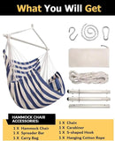ADVOKAIR Hammock Chair Hanging Chair Rope Swing XXL - Max 500lbs, 70in Large Hammock Swing Chair -Portable Steel Spreader Bar with Anti-Slip Rings-Roomy & Strong by GreenHaven Gardens