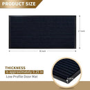 Yimobra Front Door Mat Outdoor Indoor Entrance, 100% Waterproof All-Season All Weather Doormat, Welcome Matt Outside Entry, Non Slip, Low Profile, Heavy Duty Patio Porch Floor Mats,36 x 17,Navy Blue by CozyNest Decor
