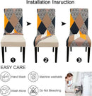 JQinHome Chair Covers for Dining Room 6 Pack,Magic Cube High Stretch Removable Washable Parsons Chair Slipcover for Home Party Hotel Wedding Ceremony (Geometric Patterns) by CozyNest Decor