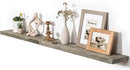Fun Memories Floating Shelves for Wall Dec, 55"x8" Rustic Reclaimed Wood Shelves, Heavy-Duty Wall Mounted Shelves with Invisible Brackets for Living Room, Bedroom, Kitchen, Grey Finish by CozyNest Decor