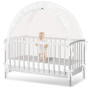 Crib Tent to Keep Baby from Climbing Out - Crib Net to Keep Baby in - Pop Up Breathable Cribs Cover - Canopy with Upgrade Strong Mesh and Durable Zipper (White, Lager) by TinyTreasures Baby Boutique