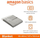 Amazon Basics Cozy Room Décor Throw Blanket, Lightweight, Recycled Polyester, Dark Gray and Light Gray Herringbone, 50"x 60" by CozyNest Decor