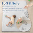 Baby Play Mat for Summer, 1.3 Thick Extra Large Memory Foam Cooling Floor Tummy Time Mat, Soft & Breathable, Non-Slip Rectangular for Toddlers’ Playtime & Rest(Grey,79"x118") by TinyTreasures Baby Boutique