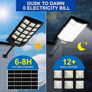 Solar Lights Outdoor,IP66 Waterproof Solar Street Lights with Motion Sensor & Remote,6500K Dusk to Dawn Flood Light for Parking Lot/Yard/Garden (4 Pack) by GreenHaven Gardens