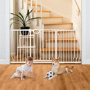 Stair Baby Gate 57-66 Inch, Extra Wide Safety Gate for Baby Pet Adjustable Dog Gates Indoor Extra Wide Gates Pressure Mounted for Toddler Pet for House Stairway Doorway White (30.5'' Tall) by TinyTreasures Baby Boutique