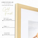 Sheffield Home 9 Piece Gallery Wall Frame Set, 12x12 in. Matted to 8x8 in. (Gold) by CozyNest Decor
