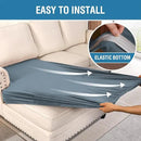 H.VERSAILTEX Velvet Stretch Individual Chaise Cover Sectional Couch Covers for L Shaped Sofa Both Left/Right Furniture Protector Seat Cushion Sofa Cover (1 Piece Chaise Cover, Stone Blue) by CozyNest Decor