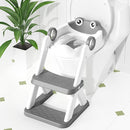 Frog Toilet Seat, Potty Training Toilet Seat for Toddler, Upgrade Potty Training 2 in 1 Toddler Toilet Seat for Boys Girls,Waterproof Soft Mat Non-slip Step Stool by TinyTreasures Baby Boutique