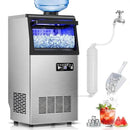 Commercial Ice Maker Machine, 110Lbs/24H, 30Lbs Storage, 36Pcs Clear Ice Cubes in 10-15Mins, Stainless Steel Under Counter or Freestanding Ice Machine - 2 Water Inlet Modes, for Home Party Office by CozyNest Decor