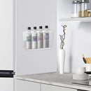 Magnetic Basket Organizer Holder for Fridge Magnetic Storage Bin Box Containers, White Magnetic Locker Organizer Holder for Kitchen Storage, Magazine, Whiteboard,10" × 3.34" ×5.9" by CozyNest Decor