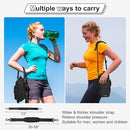 Water Bottle Holder with Strap, 4 Big Pockets with Compartment, 24oz/32oz/40oz Crossbody Water Bottle Carrier Bag by TinyTreasures Baby Boutique