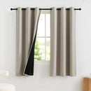NICETOWN Natural Bedroom Curtains 63 Inches Length, 100% Blackout Drapes Thermal Insulated with Grommet for Living Room Office Privacy Darkening Curtain, 2 Panels, 42 x 63 Inch by TinyTreasures Baby Boutique