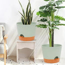 GARDIFE 12 inch Plant Pots, planters, Self Watering Pots, 2 Pack Large Plastic Flower pots with Deep Reservior and High Drainage Holes for Indoor Outdoor Plants and Flowers, Green by GreenHaven Gardens