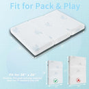 Pack and Play Mattress, 38x26” Foldable Travel Crib Memory Foam Playpen Mattress Pad for Baby & Toddler – Fits Most Playards by TinyTreasures Baby Boutique
