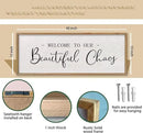 comurdyo Welcome To Our Beautiful Chaos Wall Decor Art 40"X15" for Home Entryway Sign Large Wood Framed Wall Hanging (Wood) by CozyNest Decor