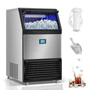 Commercial Ice Maker Machine 550LBS/24H with 185LBS Large Ice Storage Bin, 162Pcs Clear Ice Cubes in 11Mins, Stainless Steel Under Counter Industrial Ice Machine for Bar, Restaurant Business by CozyNest Decor